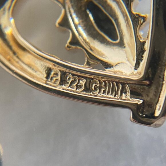 Ross-Simons Gold Vermeil Sterling Silver 925 Sapphire Heart Pendant Necklace 18" - Picture 9 of 16